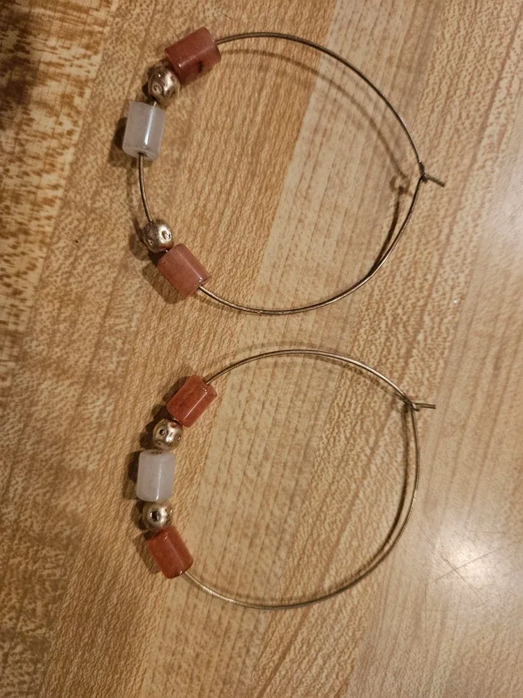 Hoop Earrings with Beads