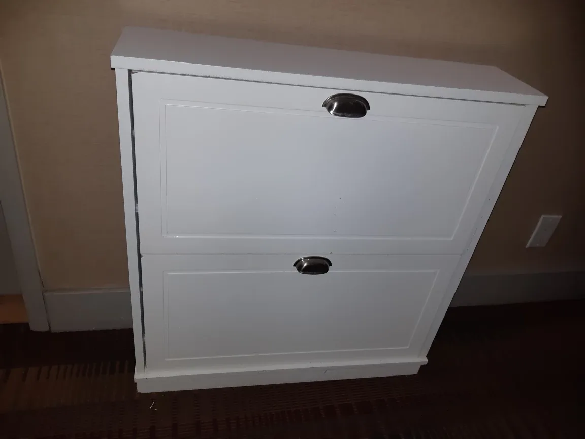 White Shoe Cabinet #cleanout