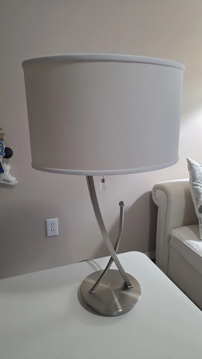 Table Lamp with Silver Base