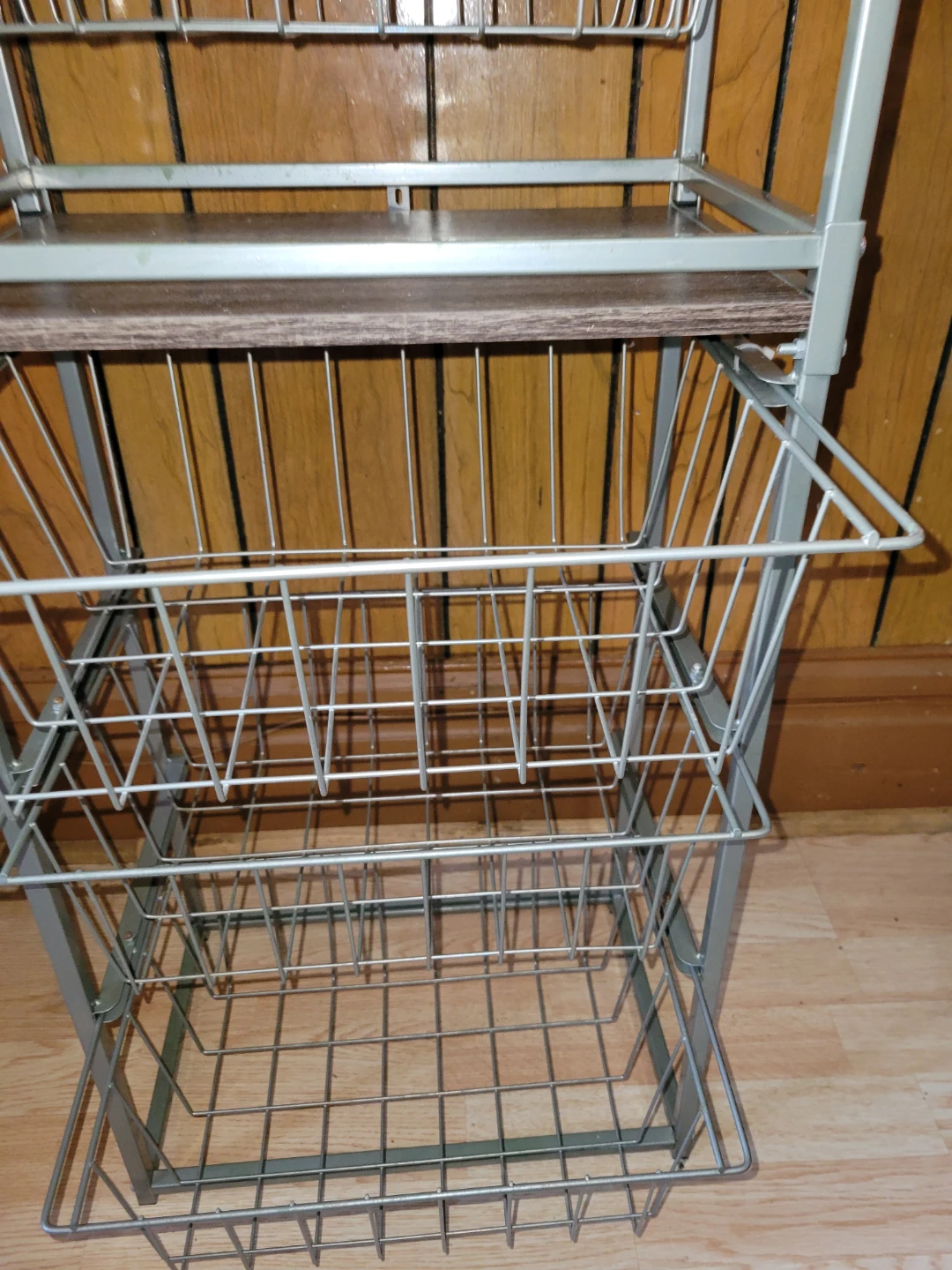 Metal Wire Basket Storage Rack - photo 2