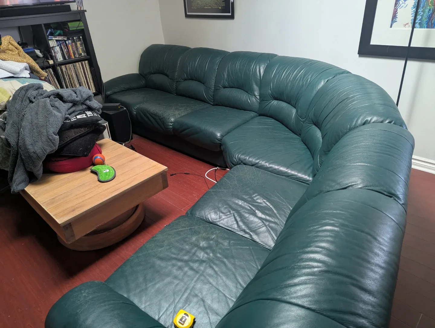 Green Leather Sectional Sofa
