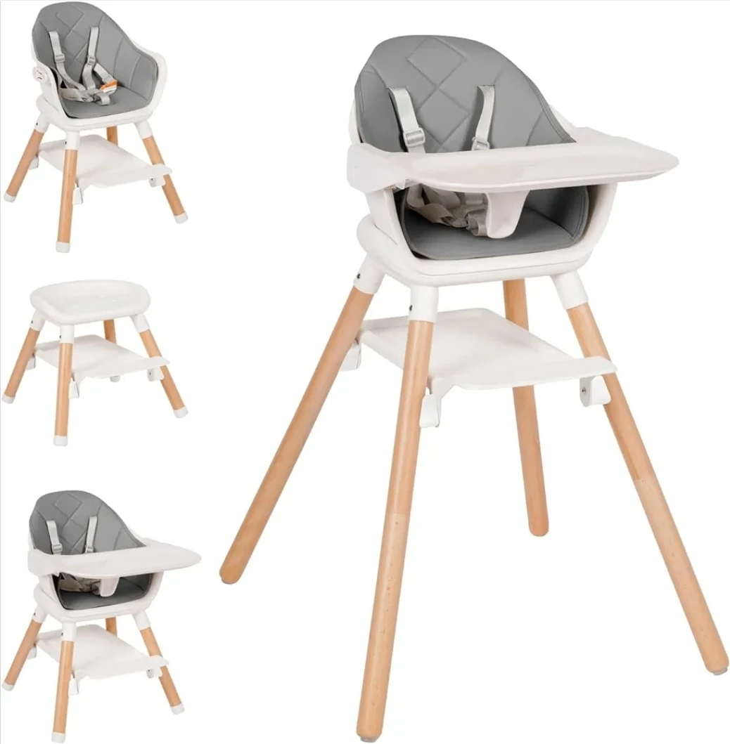 Convertible Wooden High Chair - 6 Months to 6 Years