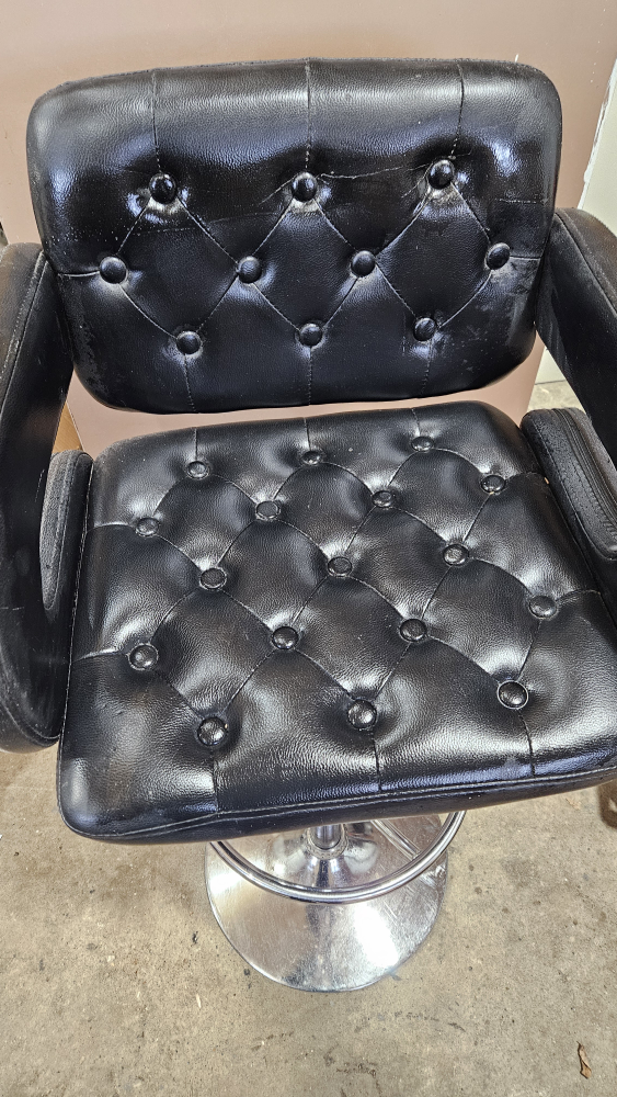 Black  Swivel Bar Stool - photo 2