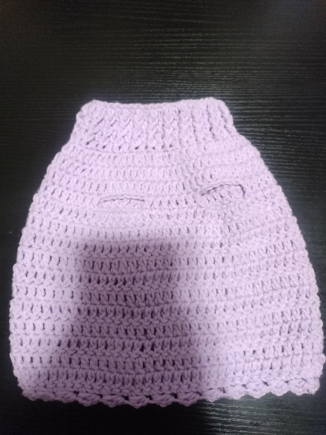 Handmade Crocheted Lilac Dog Sweater