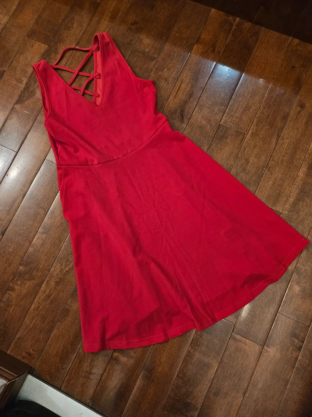 Red Sleeveless Dress image indicator(3)