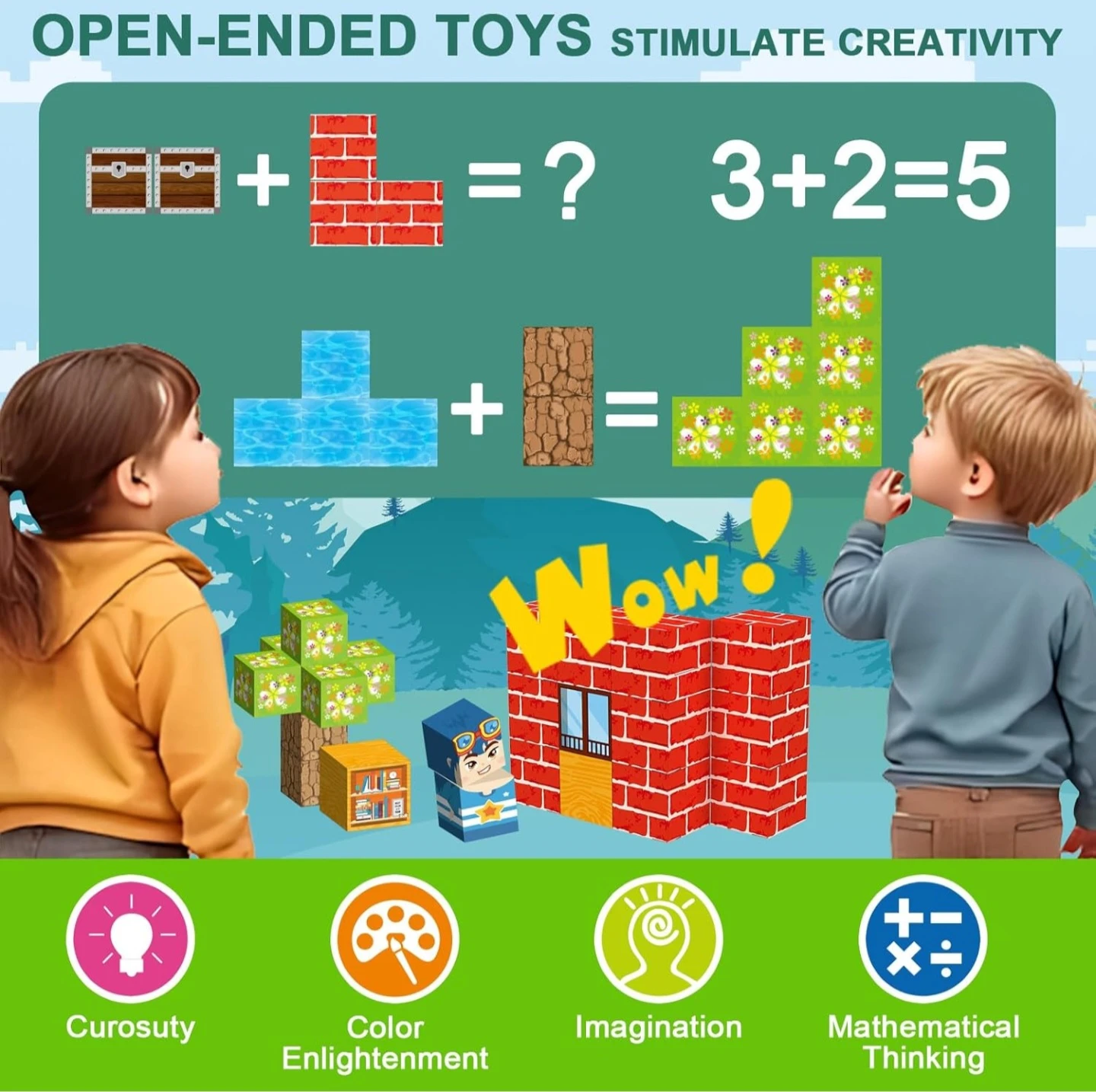 Magnetic Building Blocks - Minecraft Style - Ages 3+ - photo 4