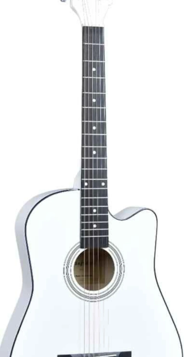 Rosafinah 38" Acoustic Guitar - White - photo 3