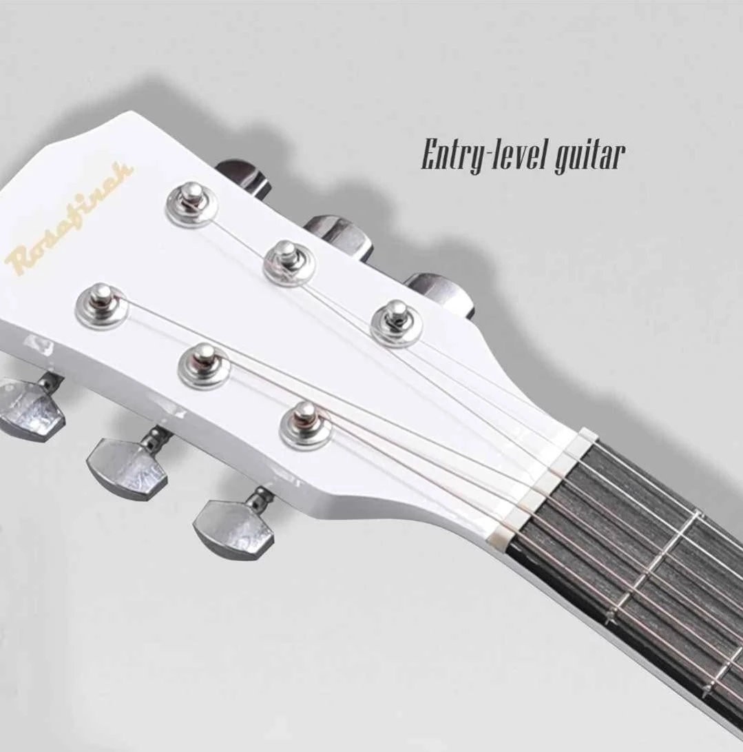 Rosafinah 38" Acoustic Guitar - White - photo 5