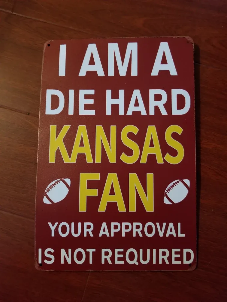 Kansas City Chiefs Fan Metal Sign