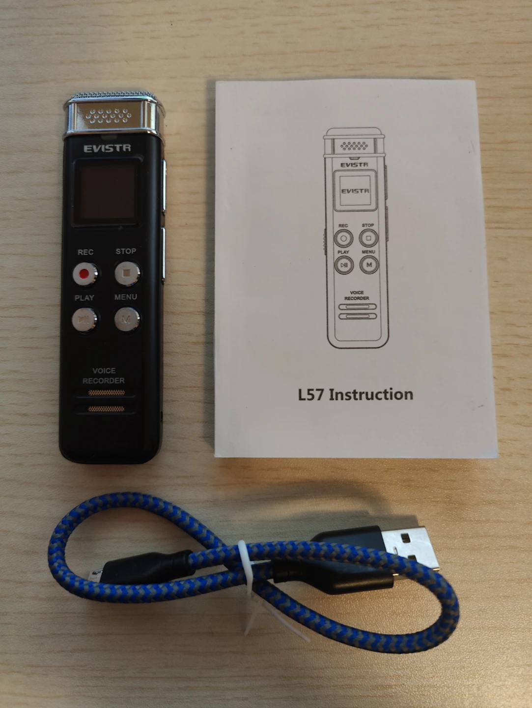EVISTR L57 Voice Recorder - Like New!