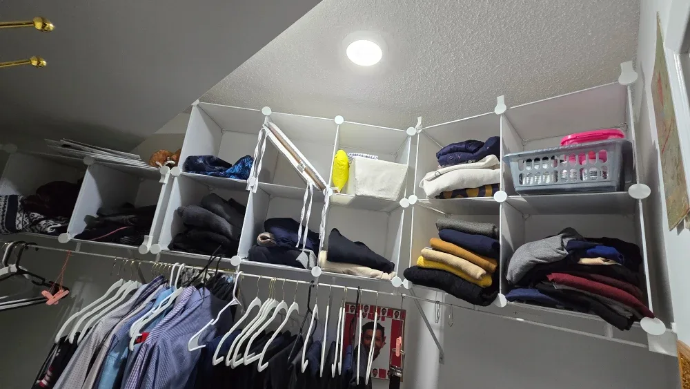 White Closet Organizer Shelves
