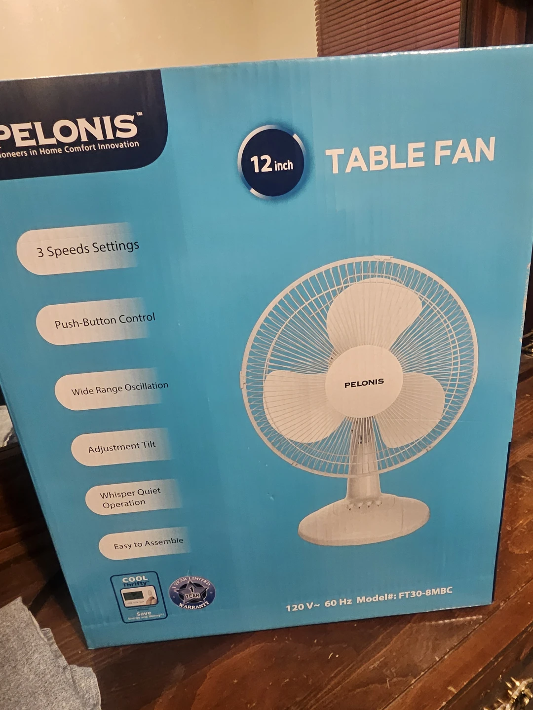 Pelonis 12 inch Table Fan - New in Box!