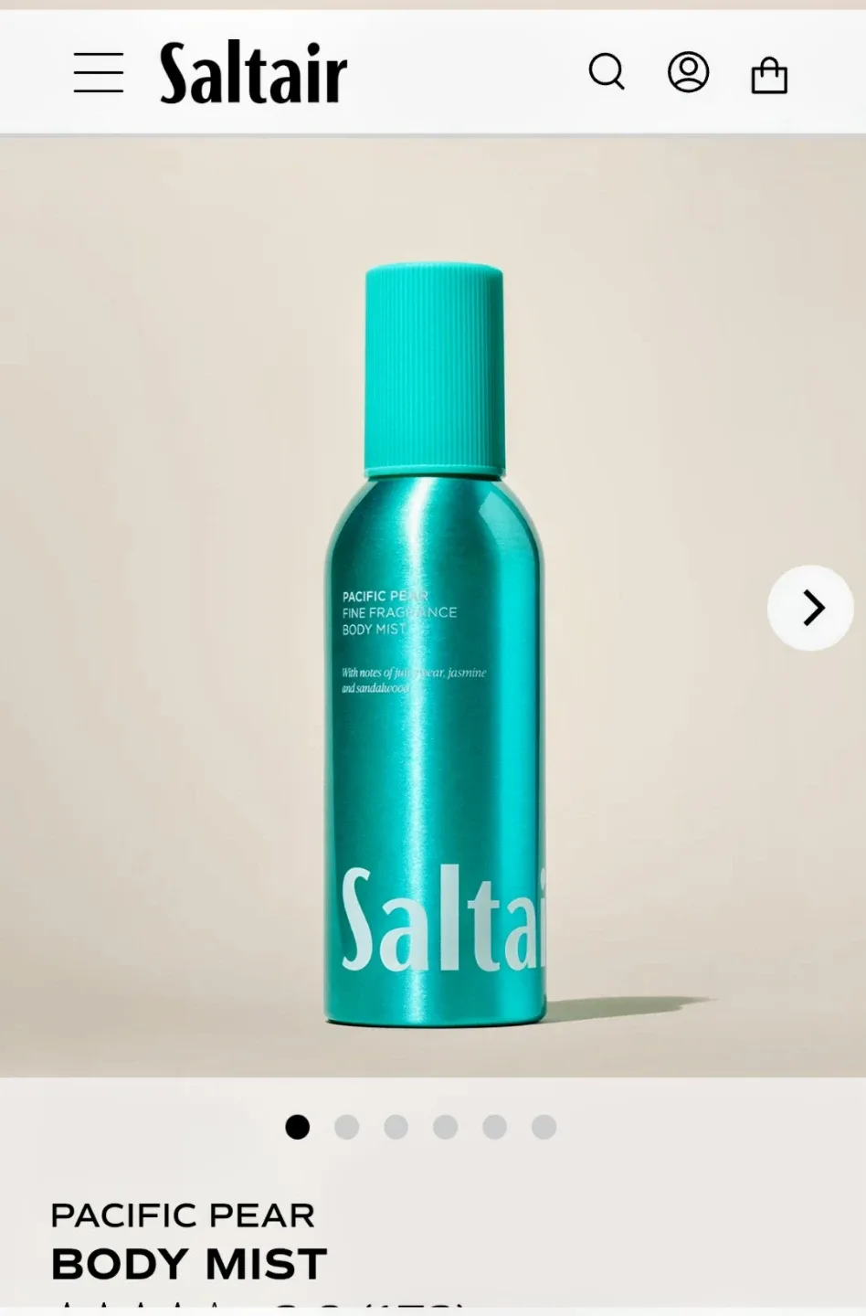 Saltair Pacific Pear Body Mist
