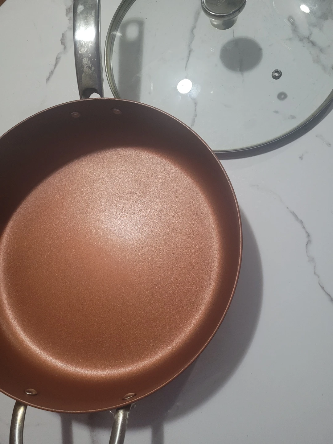 Copper Frying Pan with Lid - photo 2