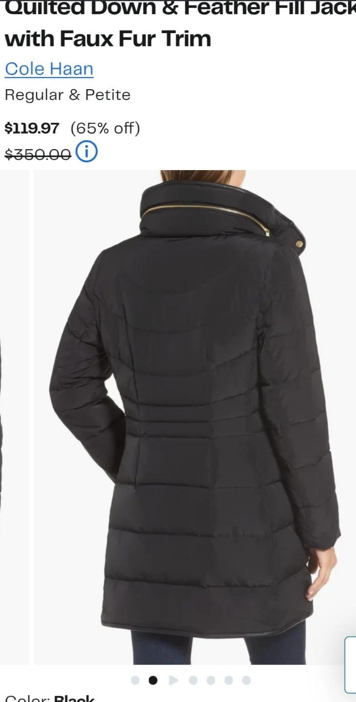 Cole Haan Black Quilted Down Jacket - photo 3