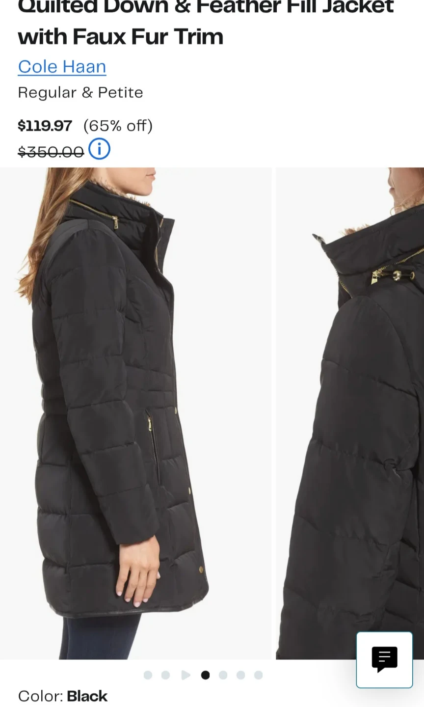 Cole Haan Black Quilted Down Jacket - photo 4