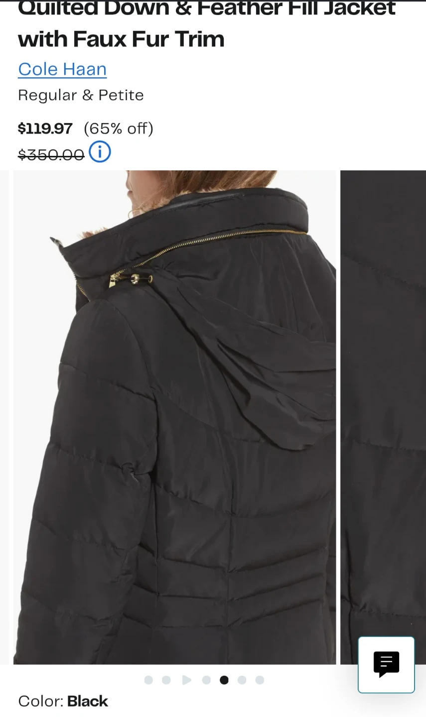 Cole Haan Black Quilted Down Jacket - photo 5