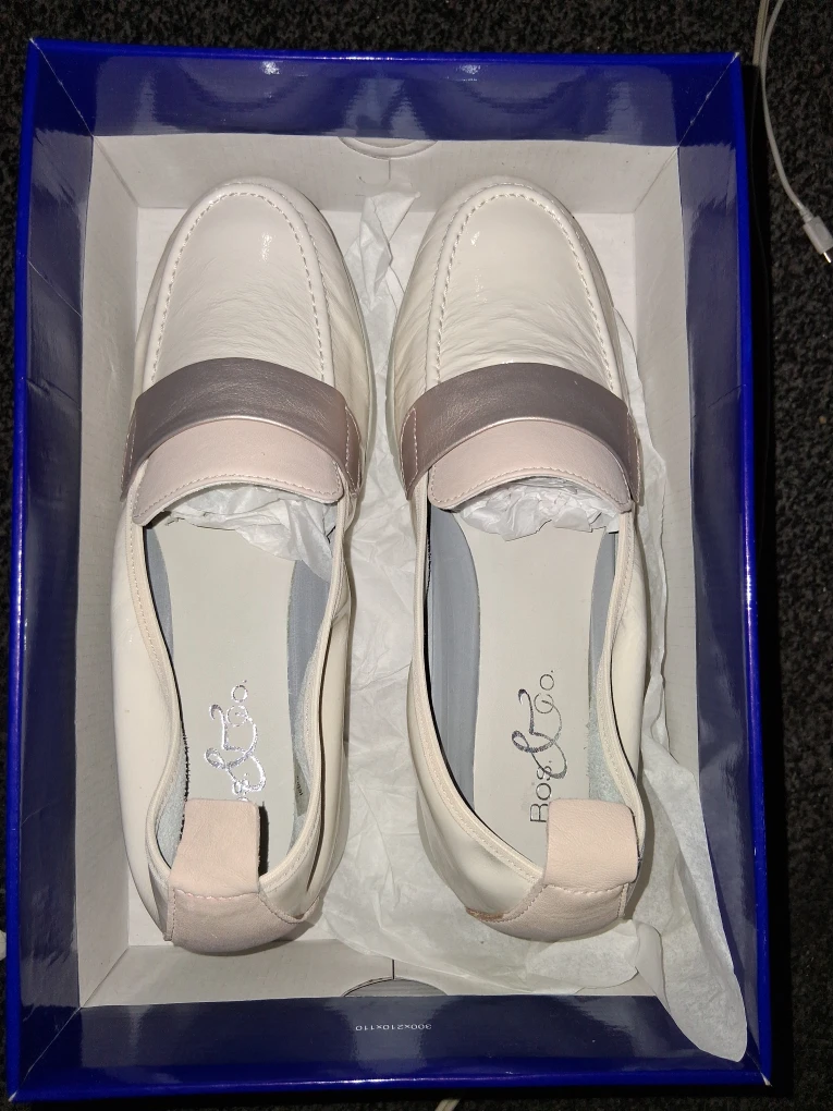 Bos. & Co. Screen White Leather Loafers