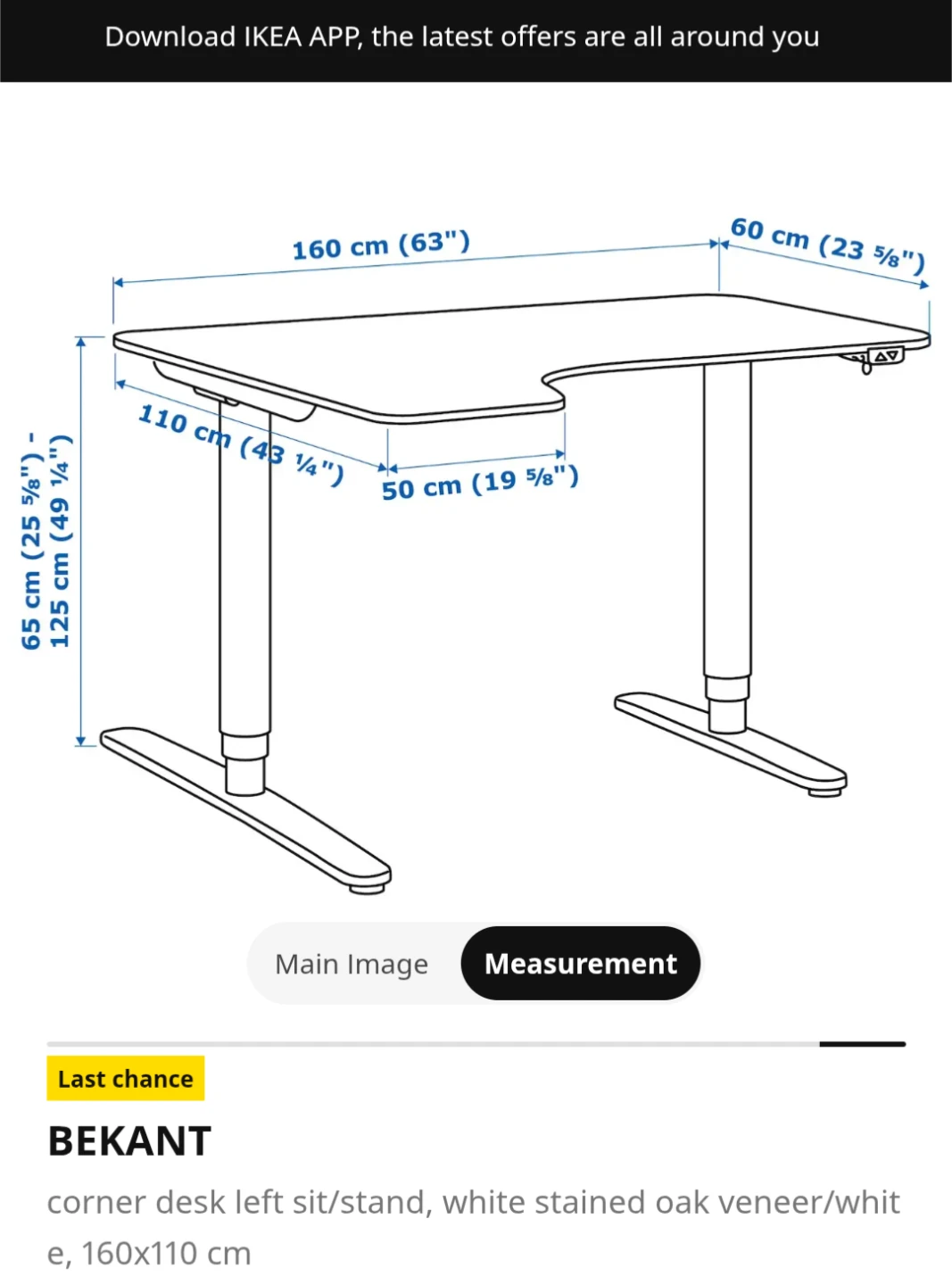 IKEA Bekant Corner Desk - White - photo 5