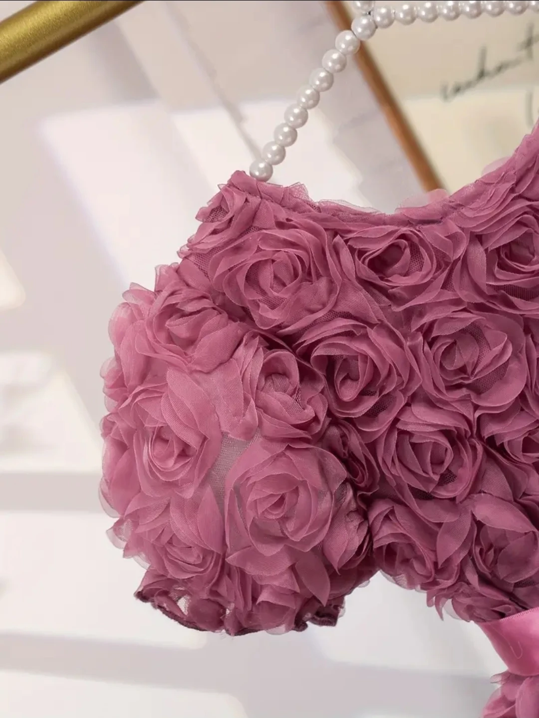 Pink Rose Petal Dress with Ribbon - photo 3
