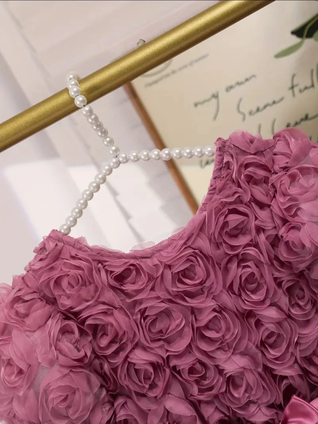 Pink Rose Petal Dress with Ribbon - photo 4
