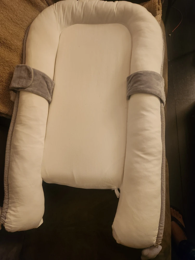 Baby Nest Lounger - White & Grey