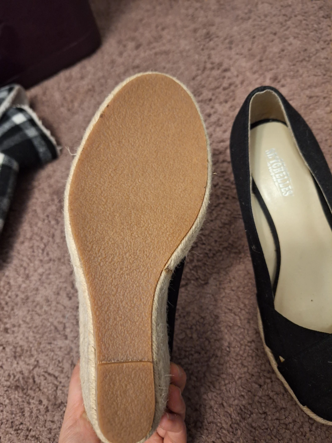 Seychelles Black Espadrille Wedge Heel - Size 5.5 - photo 3
