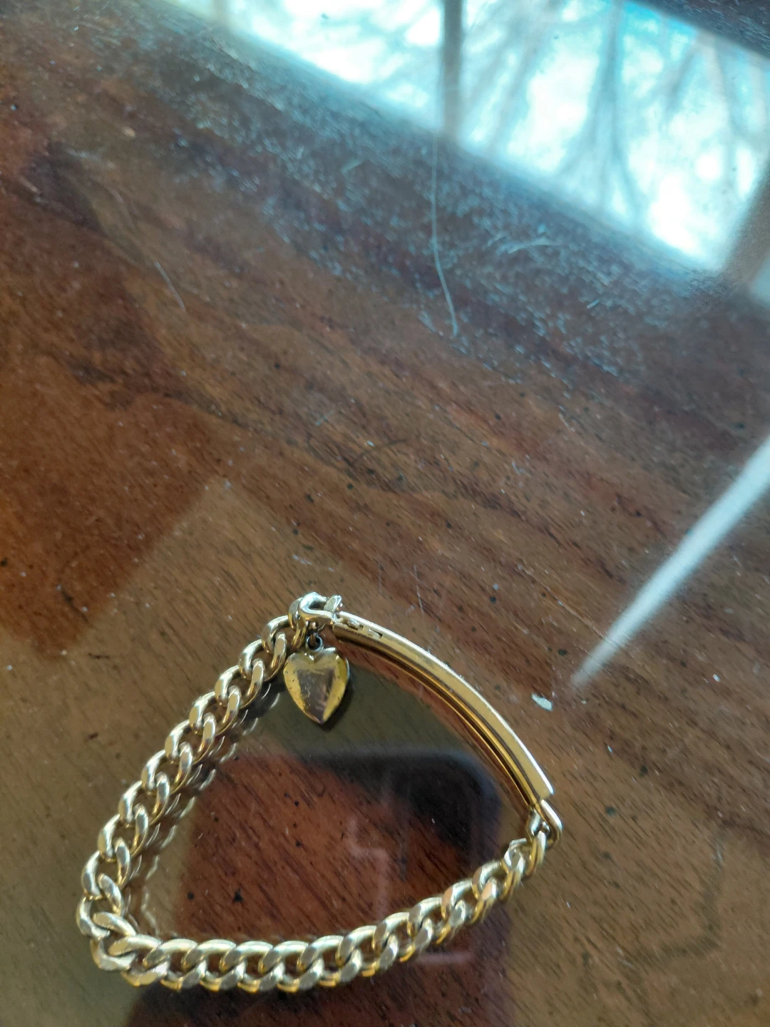Golden tone  or gold platefBracelet with 'Michelle' Engraving - photo 5