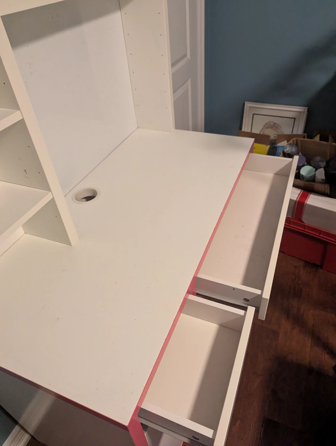IKEA White Desk with Hutch - photo 3