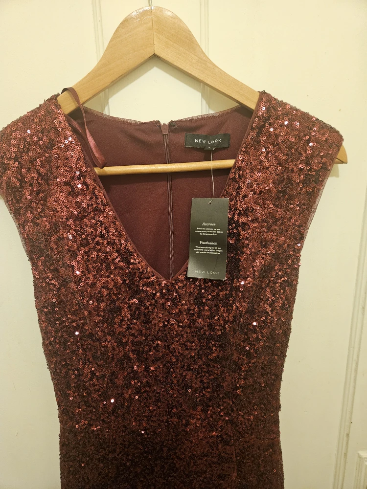 New Look Burgundy Sequin Jumpsuit - Size 8 - photo 2