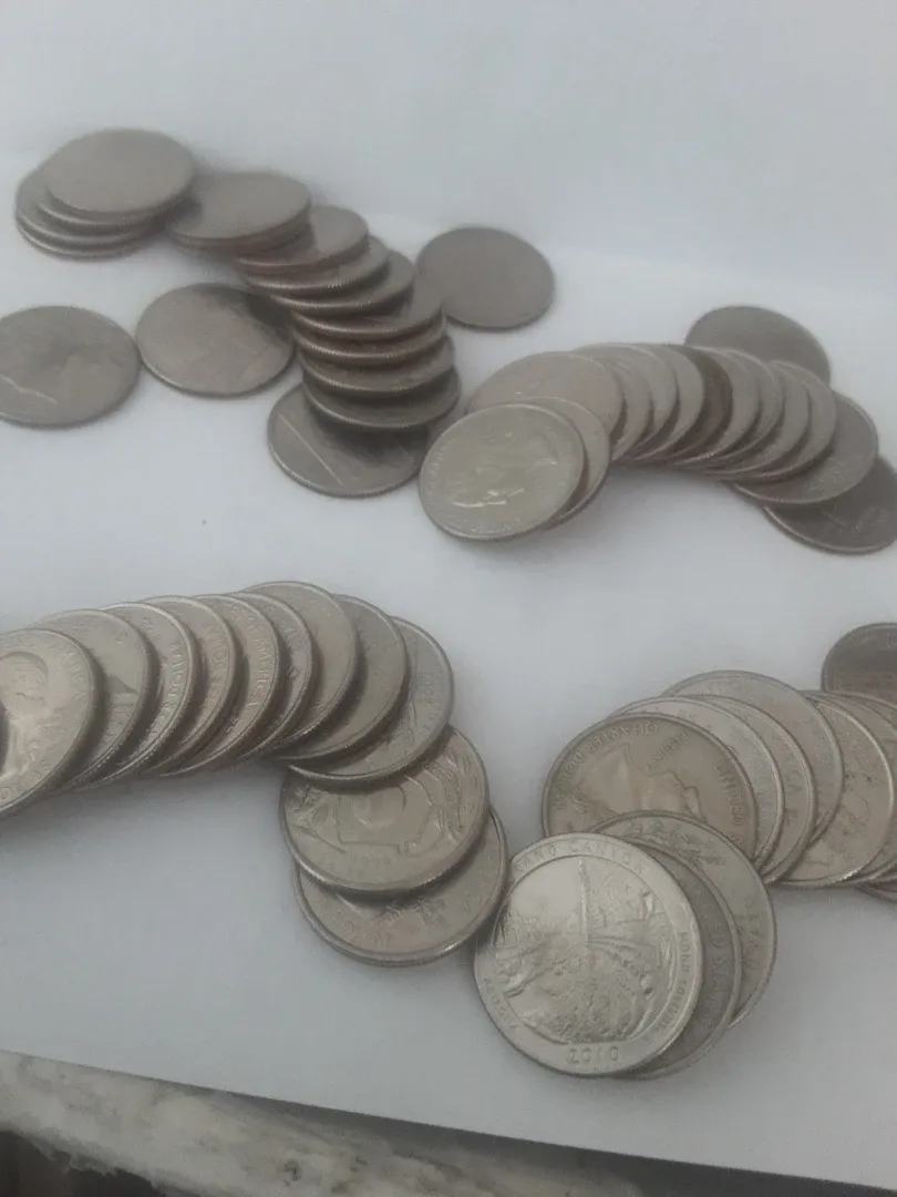 58 x usa .25 cent states and territory coins circulated $50.00 image indicator(6)