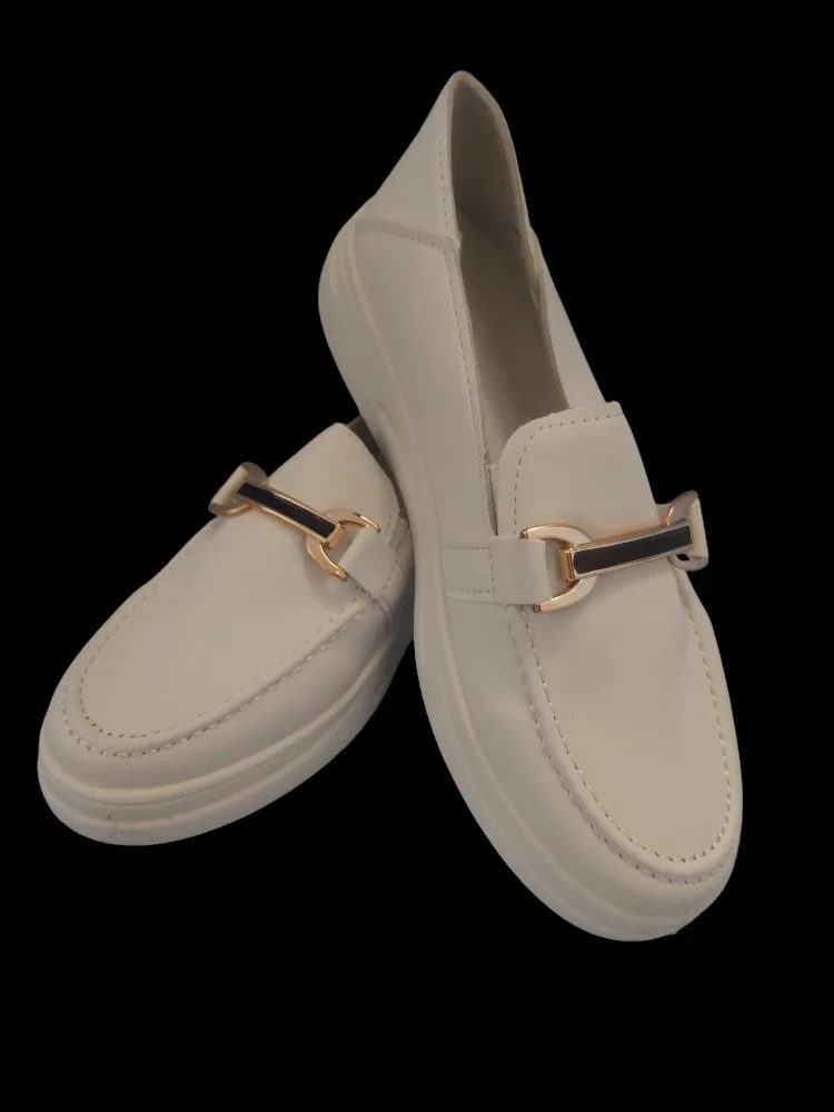 White Loafers - Size 7