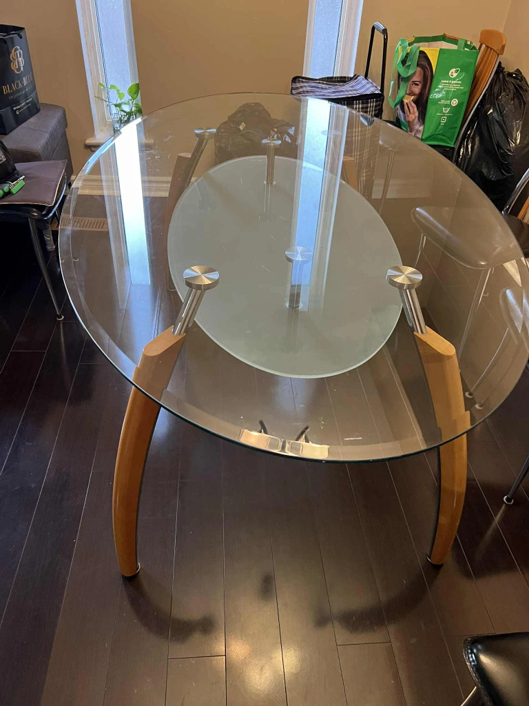 Glass Top Dining Table only table no CHAIR. - photo 3