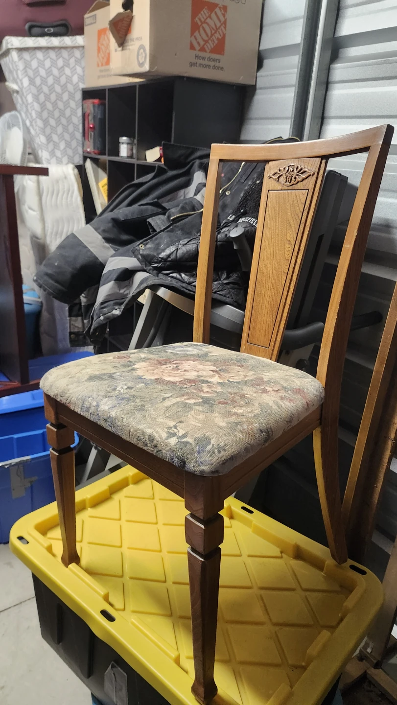 6 Floral Upholstered Wooden Dining Chair - photo 2