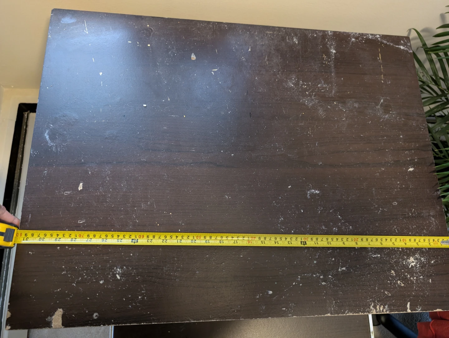 Used Brown Desk with Metal Frame - photo 5