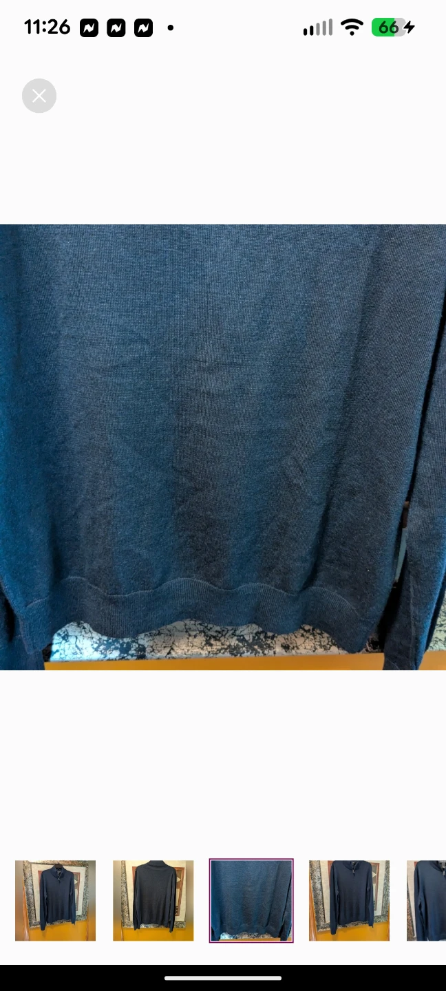 THE MEN'S STORE Bloomingdale's Navy Quarter-Zip Mock Neck-NEW - photo 3