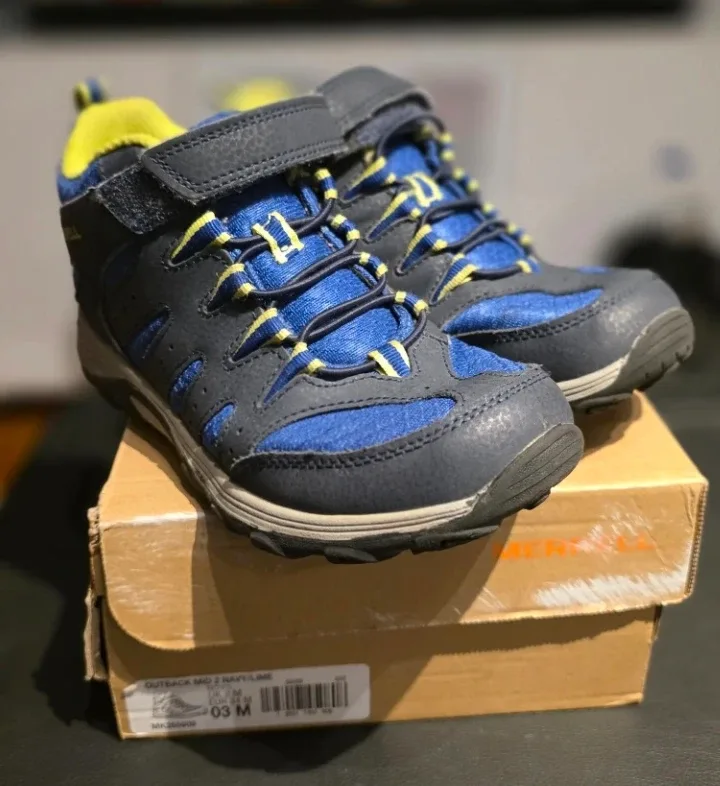Merrell Outback Mid 2 Navy/Lime Kids Size 3M