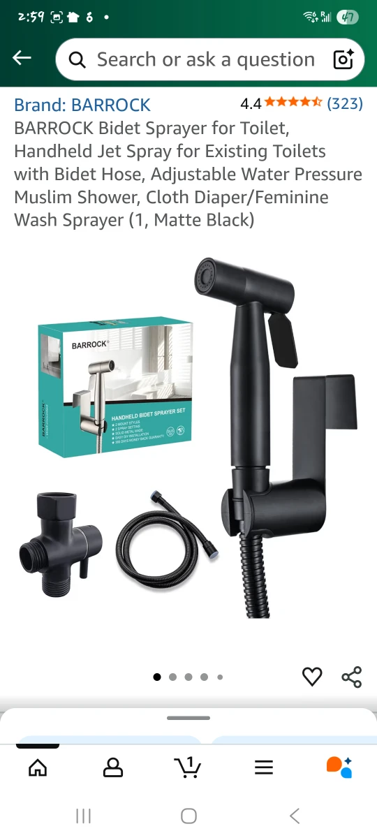 BARROCK Bidet Sprayer - Matte Black