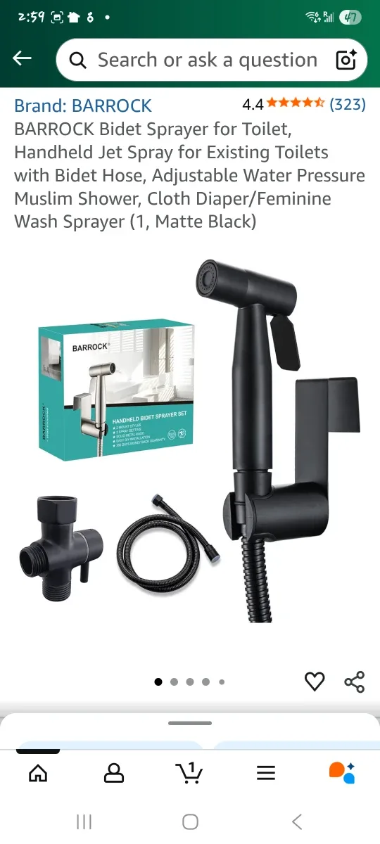 BARROCK Bidet Sprayer - Matte Black