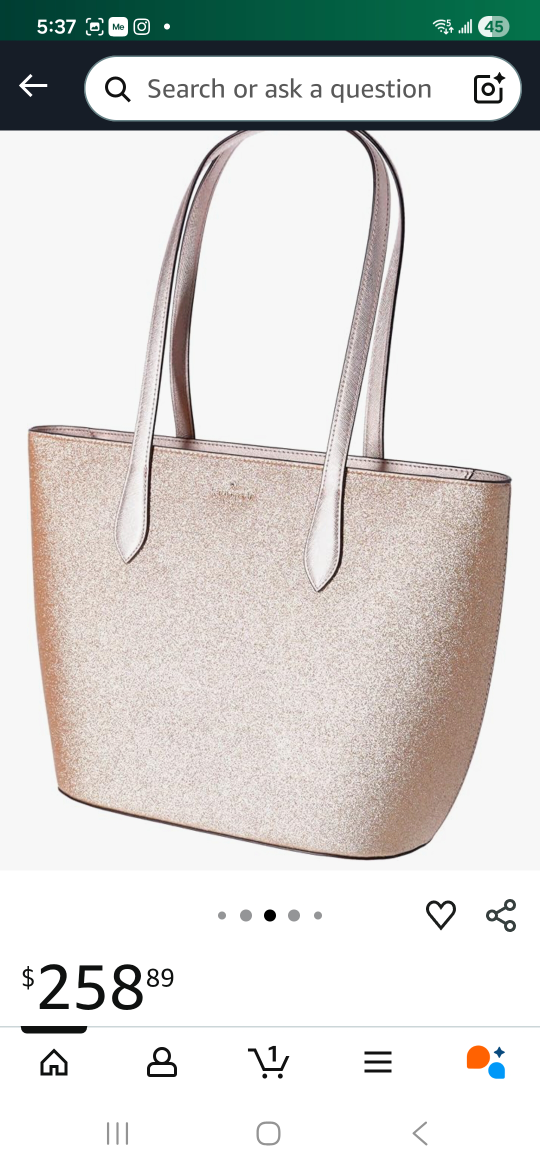Kate Spade Rose Gold Glitter Purse