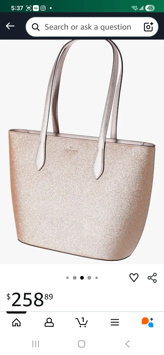 Kate Spade Rose Gold Glitter Purse