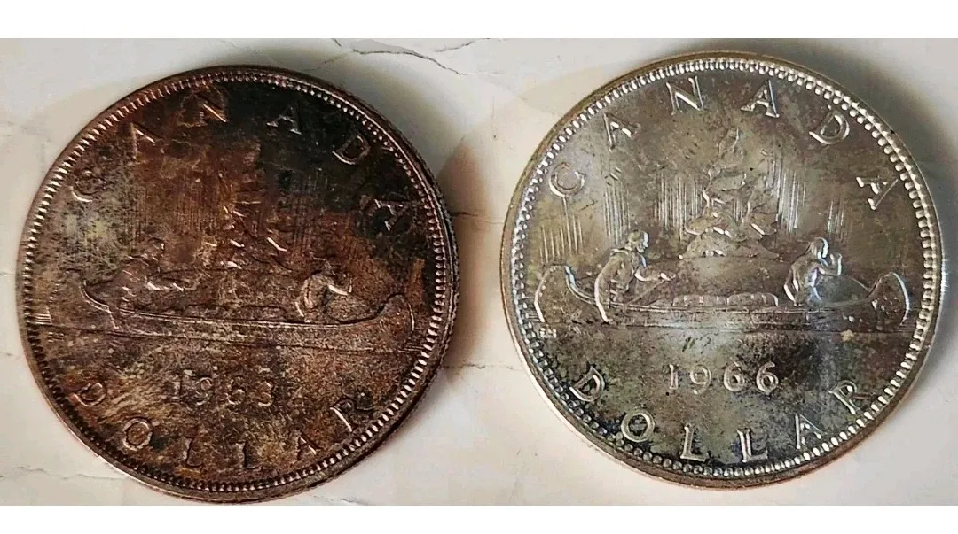 Vintage Canadian Silver Dollars for