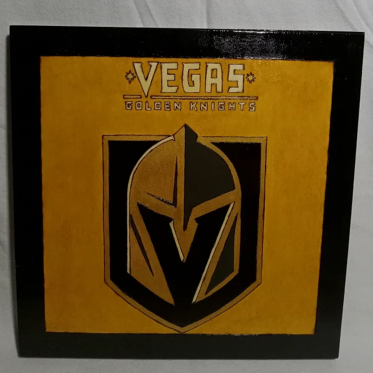 Vegas Golden Knights 12"×12" Handmade Wall Art
