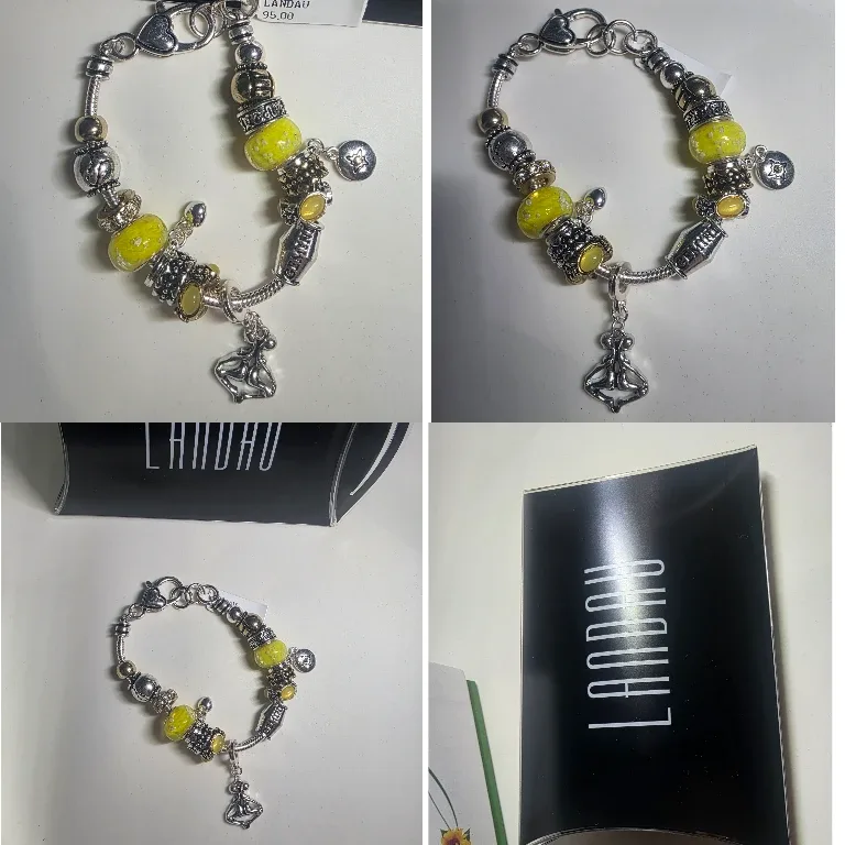 Landau Charm Bracelet GEMINI ♊️ Yellow & Silver