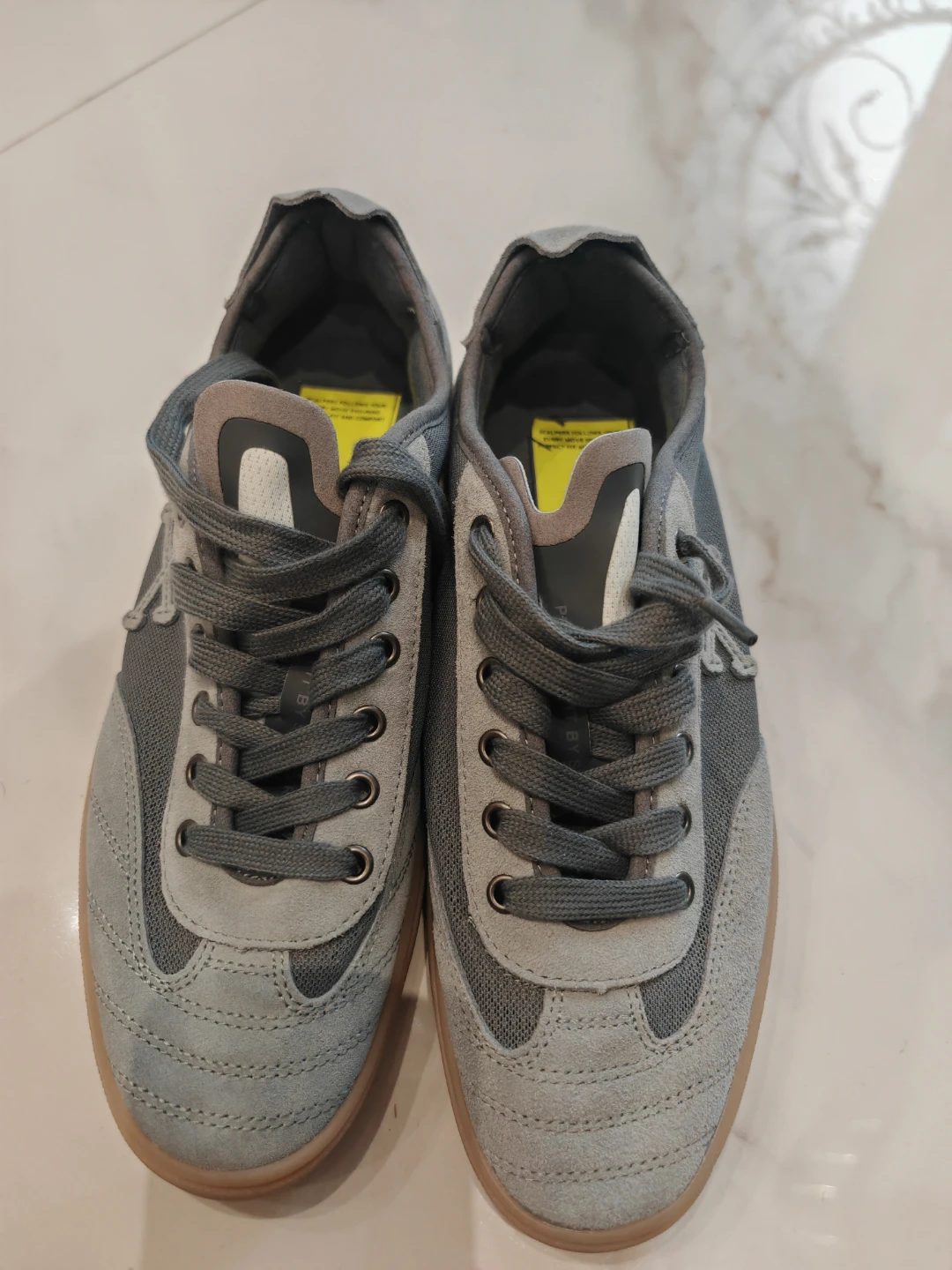 BNew Men’s Scalpers Grey Sneakers w/ Skull Logo Size 9.5 - photo 3