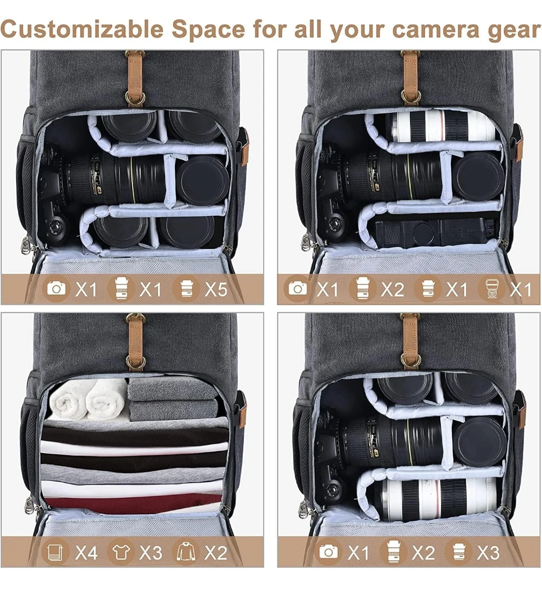 Endurax Canvas Camera Backpack - photo 3