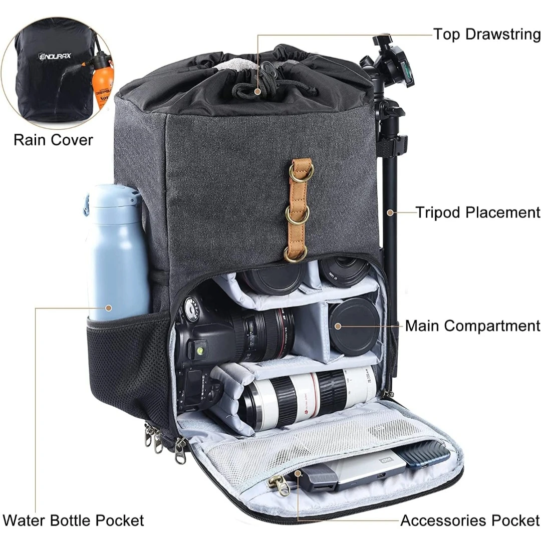 Endurax Canvas Camera Backpack - photo 4