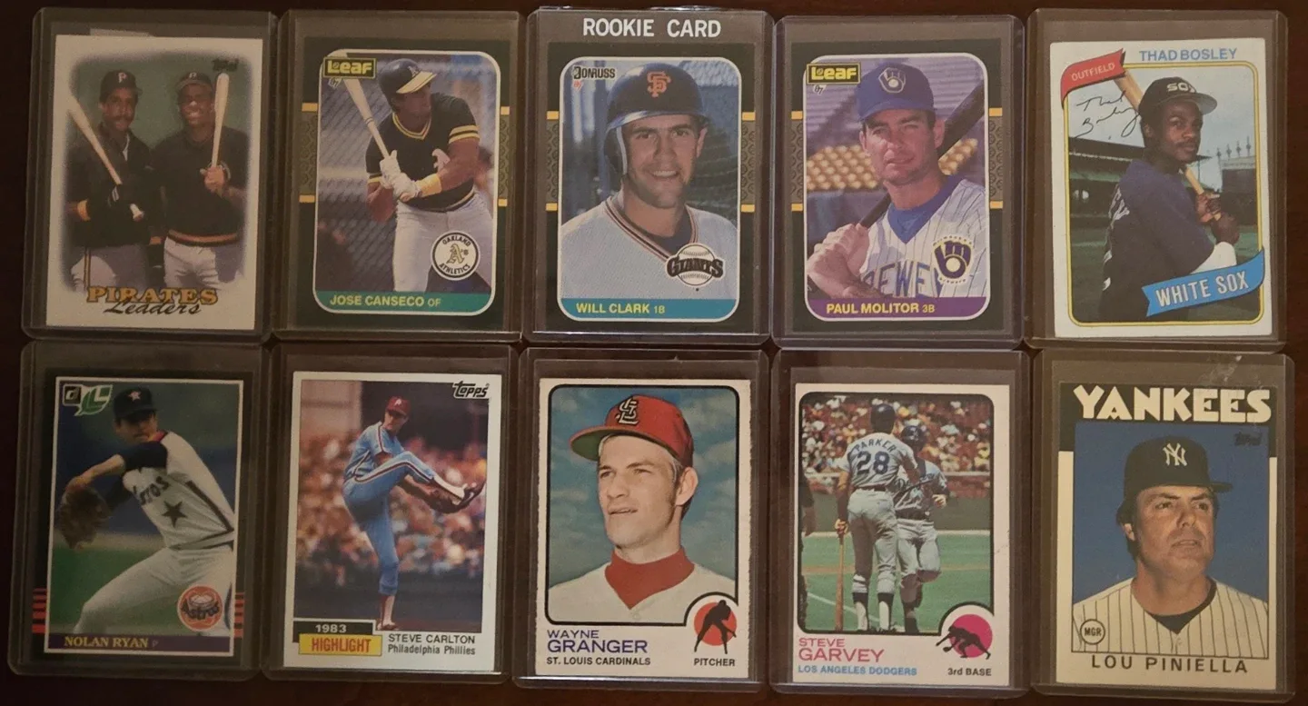 Vintage 1973 to 1988 Baseball Superstar Cards