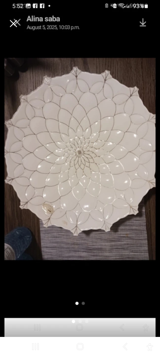 Decorative White & Gold Plate