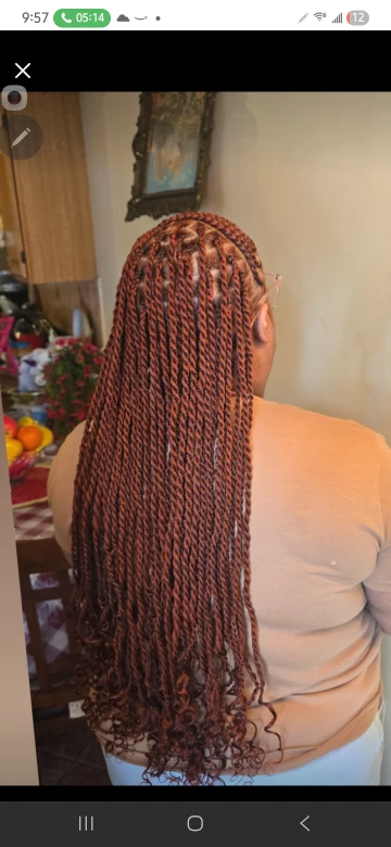 Braided Twist Hair Extensions - Brown